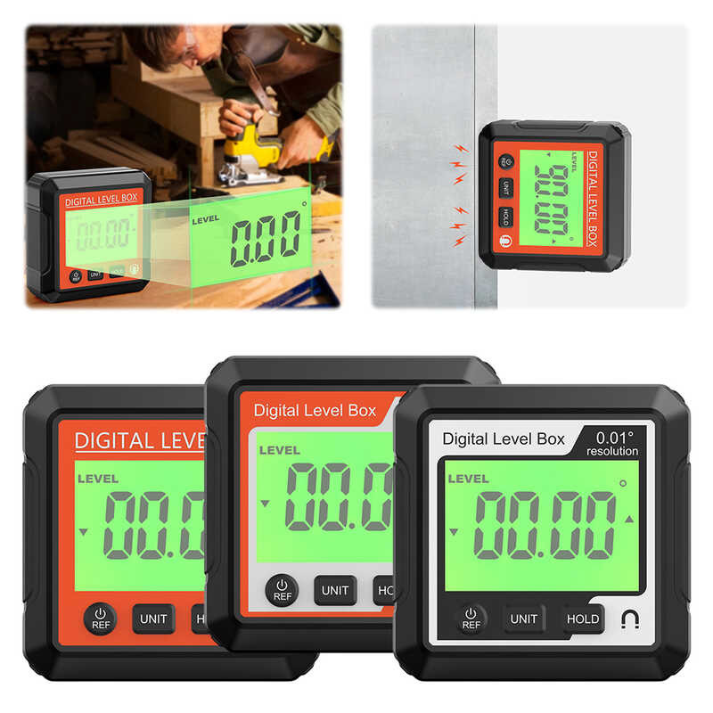 Magnetic 5 90 Degree Ruler Incometer Level Meter Goniometer Angle Bevel ...