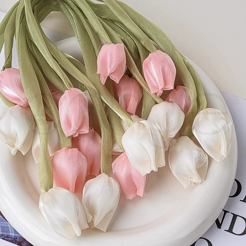 INS Extra Long Ribbon Tulip Handmade DIY Gift Box Packaging, Valentine ...