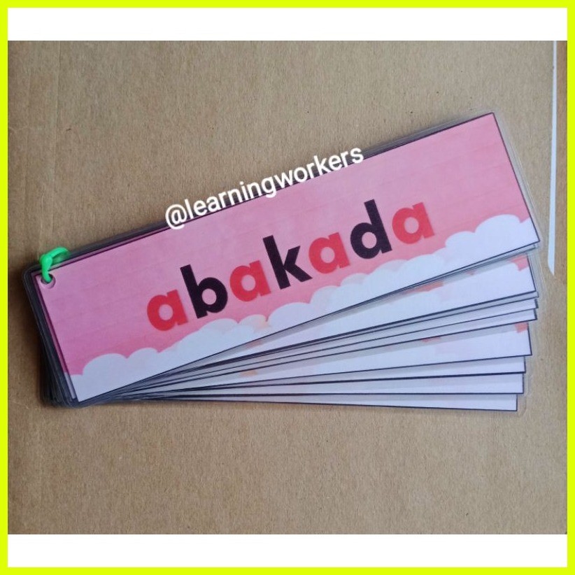 ABAKADA Laminated Cards for Kids Tagalog Reading Materials | Shopee ...