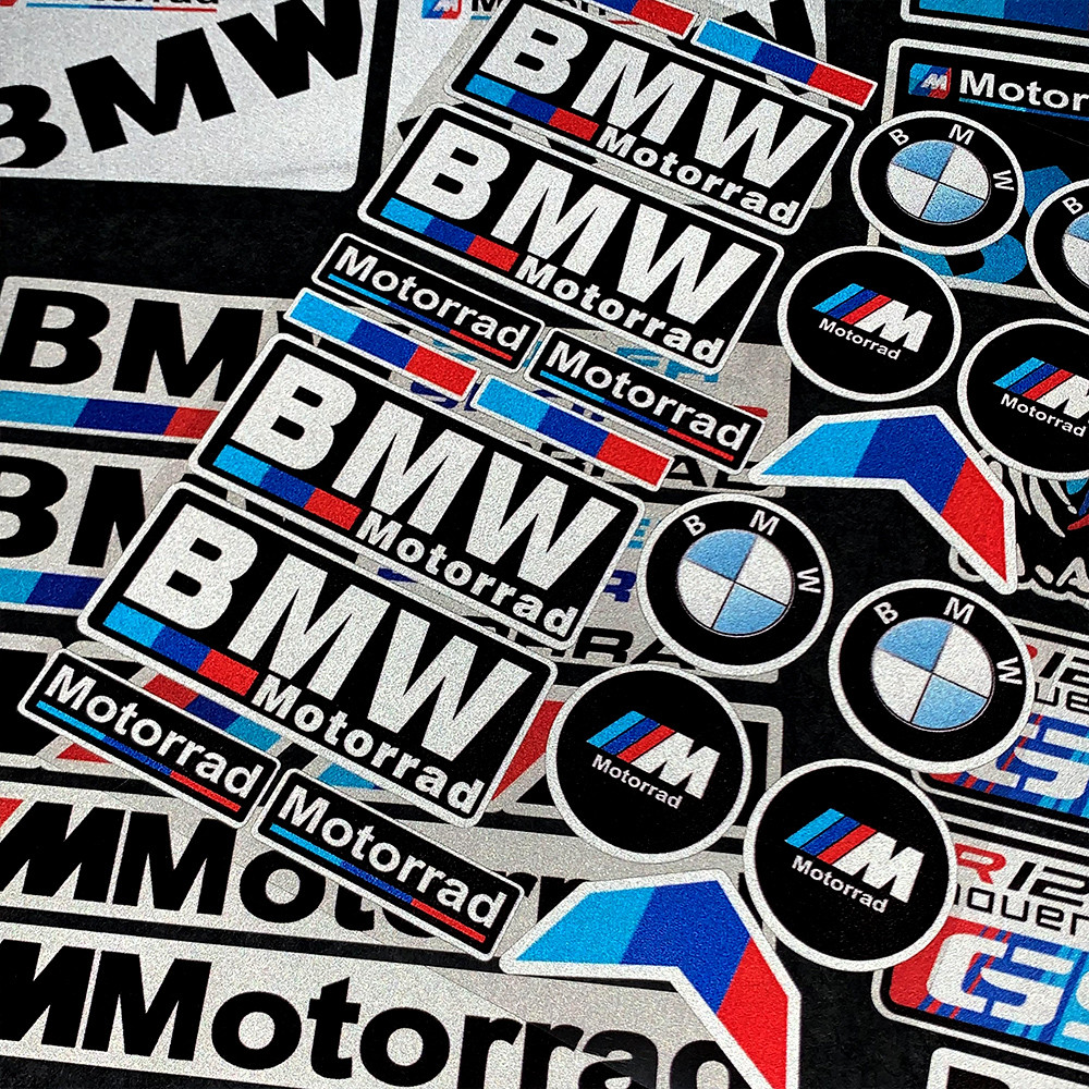 Reflective BMW Emblem Badge Sticker Motorcycle Body Helmet Decal for ...