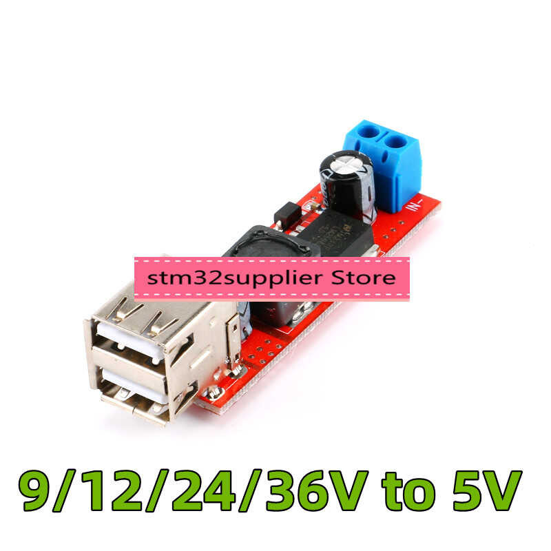USB output Dual 3A buck regulator 9/12/24/36V to 5V DC-DC power module ...