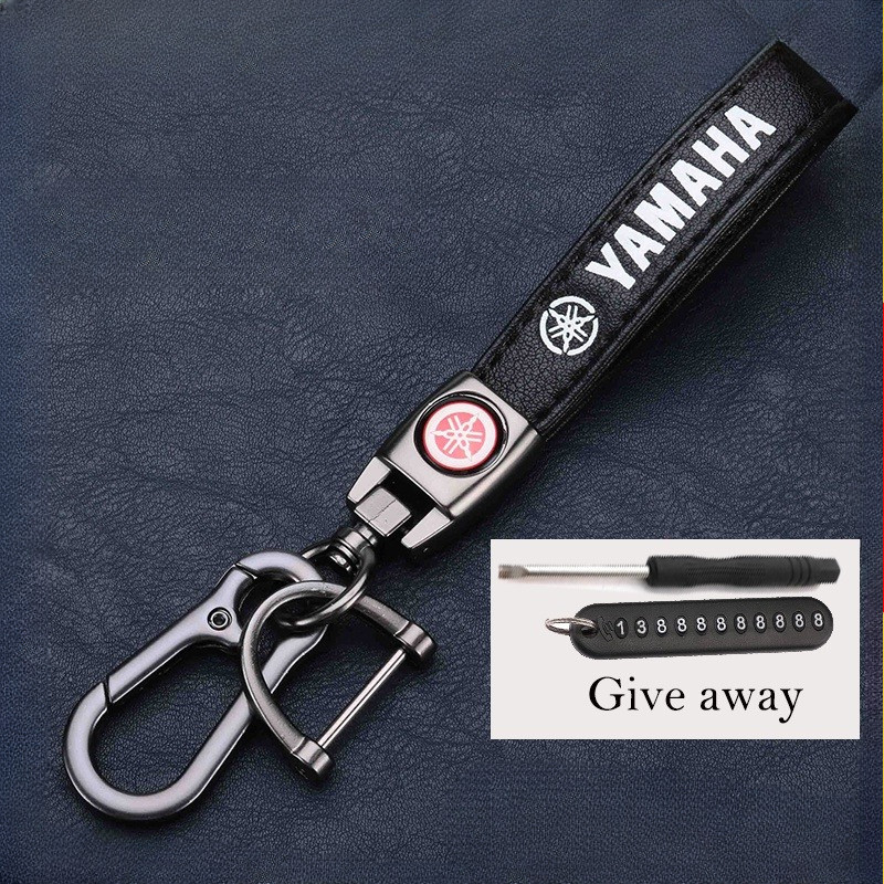 yamaha keychain key chain key motorcycle leather keychains | Shopee ...