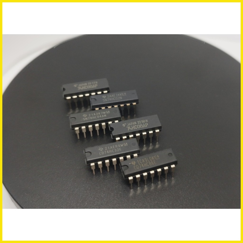 ☂ ☎ 6 pcs logic gate ICs 74HC series logic gates NAND NOR OR AND ...