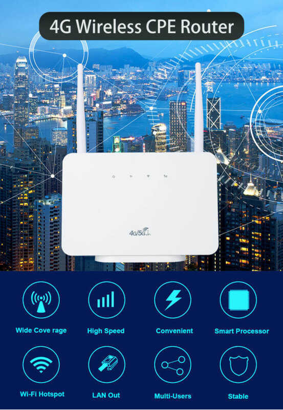 LTE 4G CPE Router Modem Rj45 LAN WAN External Antenna Wifi Wireless ...