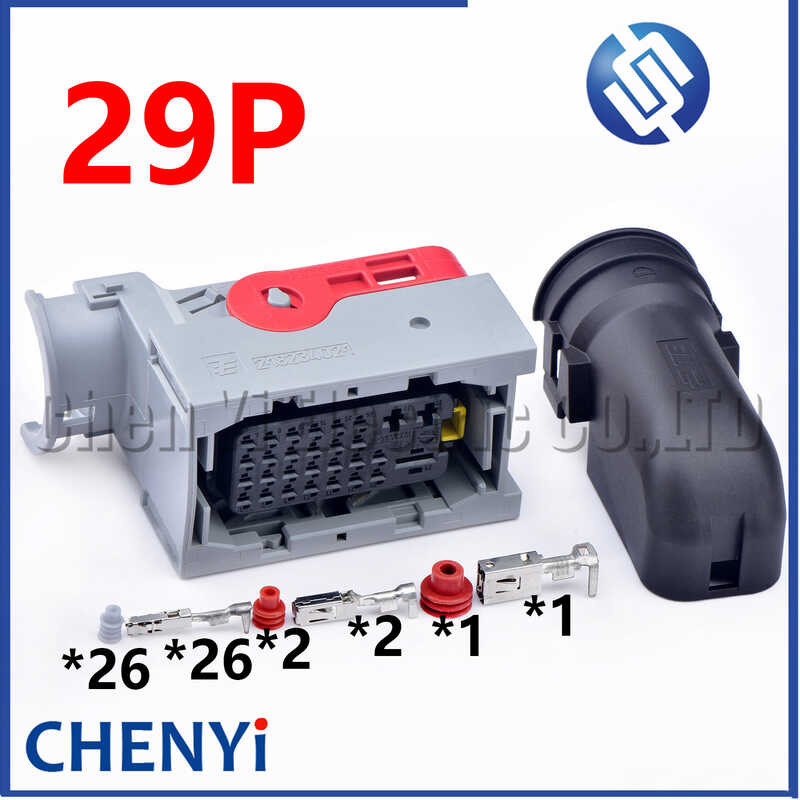 29 ☆ Female TE Car Original ECU Connector Black Waterproof Wiring Plug ...