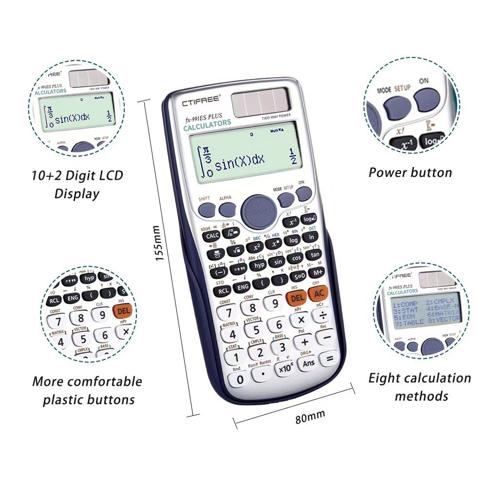 Fx991esplus2nd Function Calculator Student Scientific Calculator Matrix ...