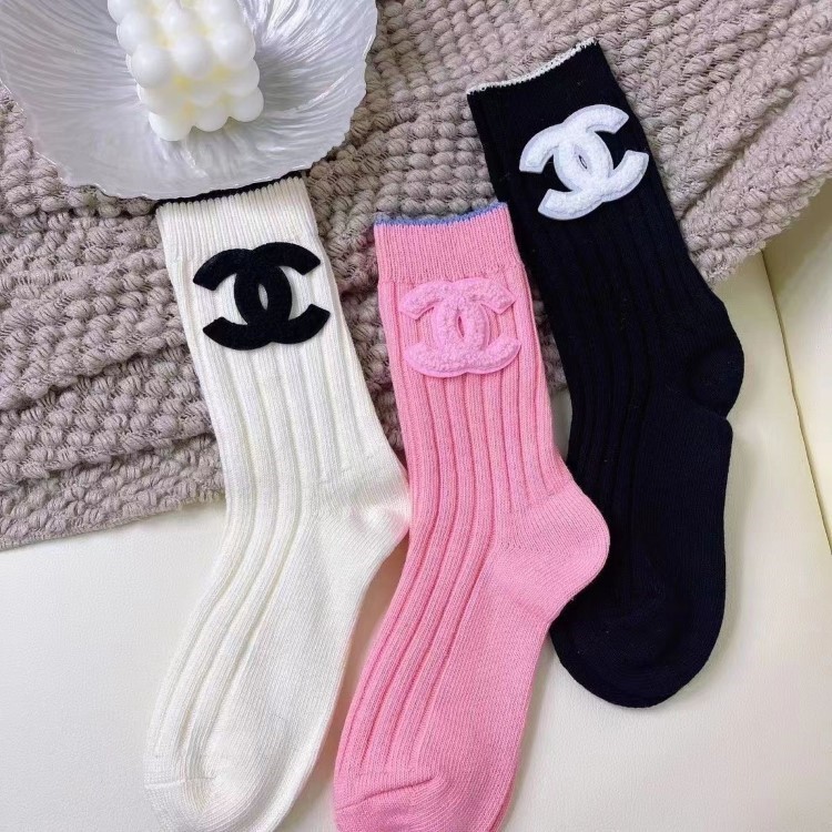 Double C Triumphal Arch Decorative Socks Small Fragrant Style Double ...