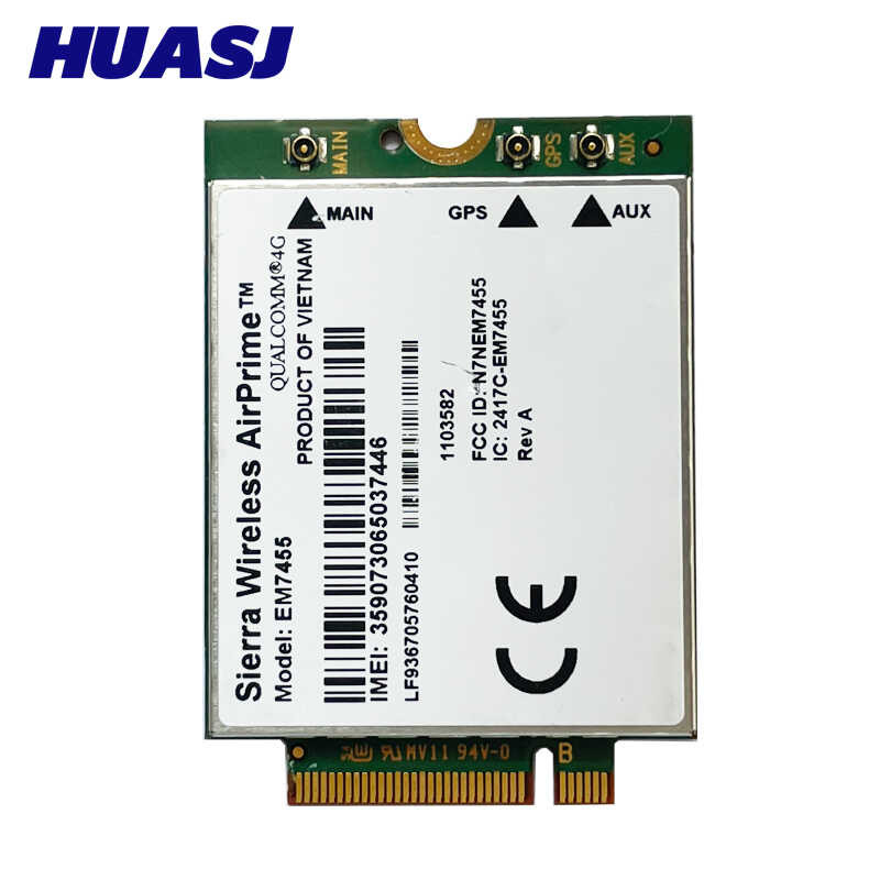 Scheda Di Rete Wireless 4G LTE EM7455 Per Notebook, Sostitutiva Per DW5811e 3P10Y, Qualcomm, M.2 52Pin