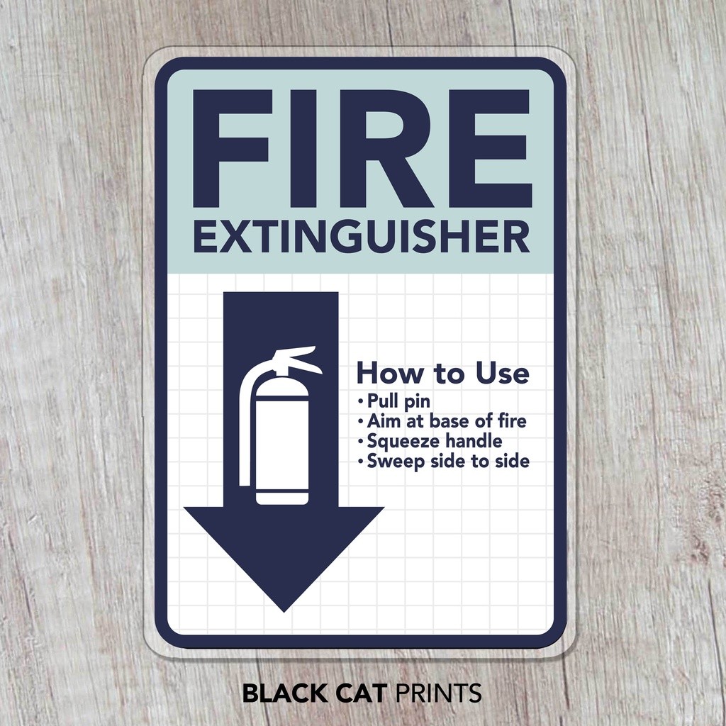 ˍ Fire Extinguisher Sign | Laminated Signage | Sign Board | Shopee ...