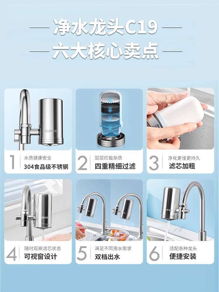 Supor 8: Home Pre filter Faucet C19 Filter Kitchen Tap Water Purifier ...