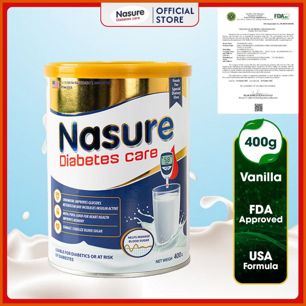 ⚠ ∨ [LEGIT] Nasure milk for diabetic original 400g | Shopee Philippines