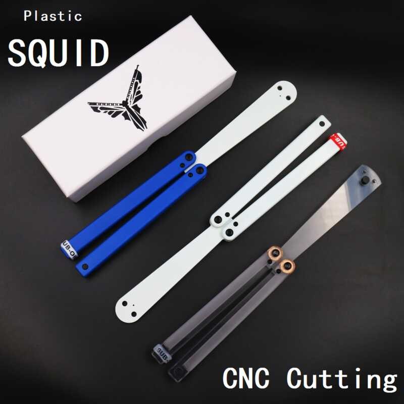 Squiddy 093 Practice Plastic Unshaved Folding Pocket EDC Butterfly