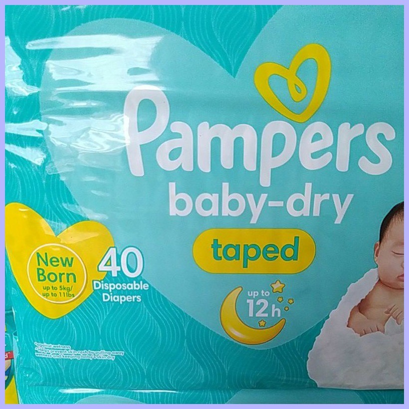 Pampers Newborn dry diapers 40pcs ONLY SALE ☬ | Shopee Philippines