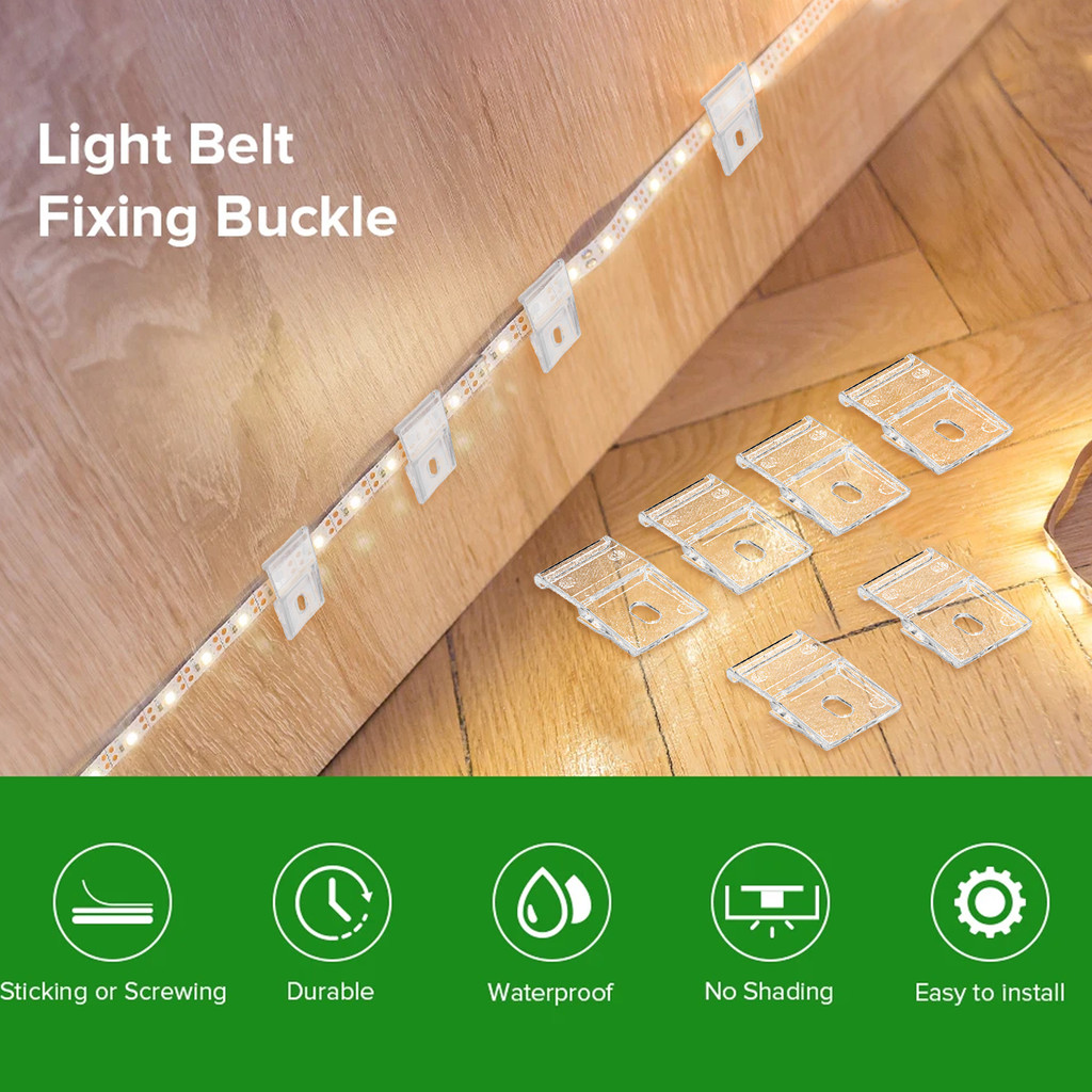 LED Strip Light Mounting Clips - Self-Adhesive Tape Strip Brackets ...