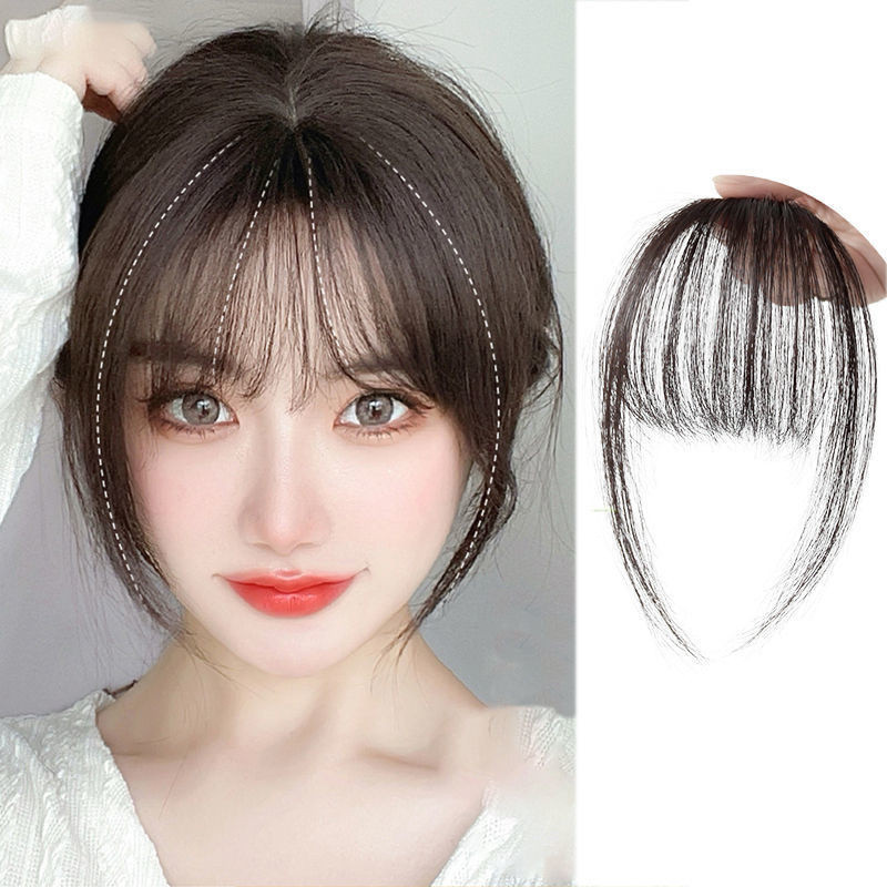 Korean Style Fashion Looks Real Thin Air Bangs Extension Easy Wear with ...