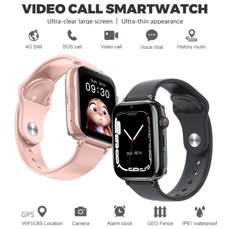 Kids Smart Watch Phone GPS Tracker WIFI LBS Location Video Call Ultra ...