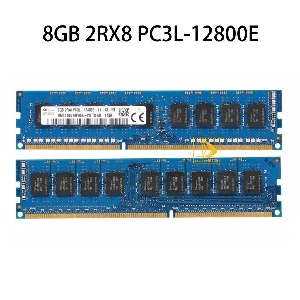 Barrette Mémoire RAM Hynix 8GB DDR3 1600MHz PC3L-12800 1.35V Non-ECC - Neuve, Garantie à Vie