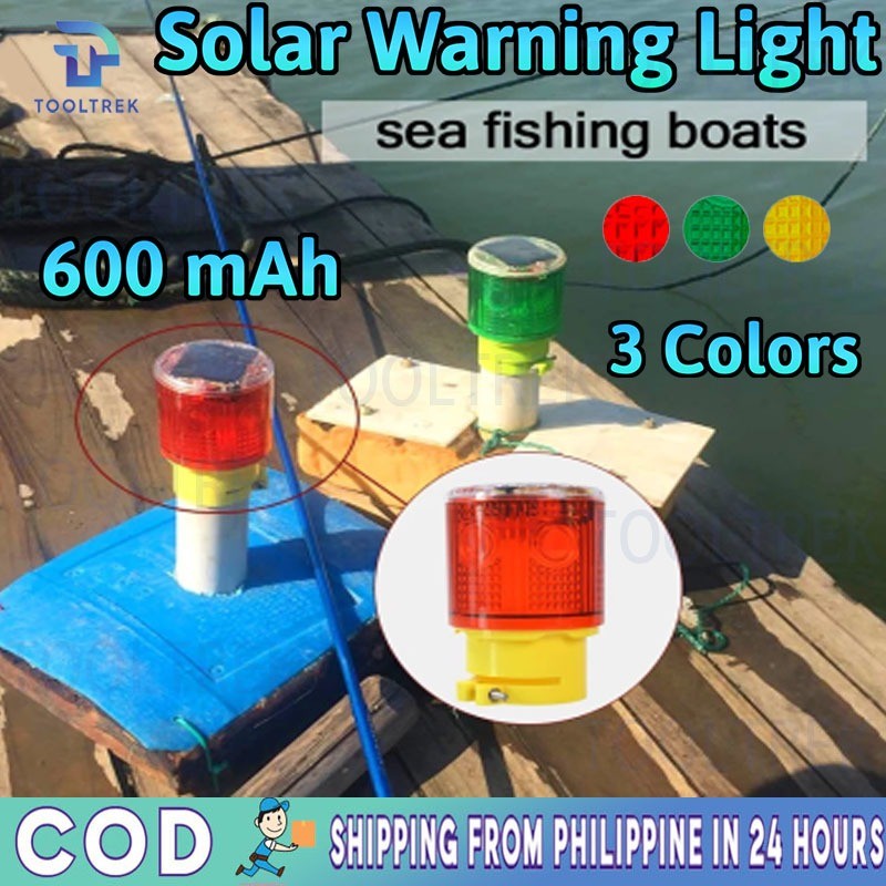 Solar Warning Light, Waterproof LED Strobe Safety Warning Flashing ...