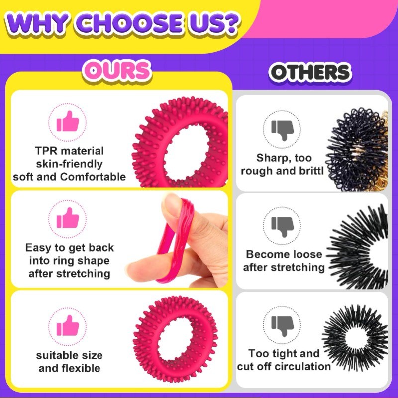 Fidget Toys Kids Sensory Rings: Fidget Ring Sensory Toys for Kids with ...