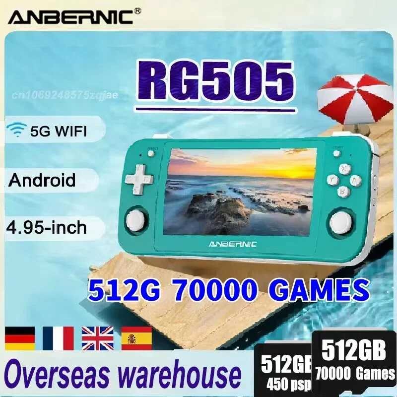 D54 ANBERNIC Rg505 Handheld Console Game Android 12 System 4.95-Inch ...