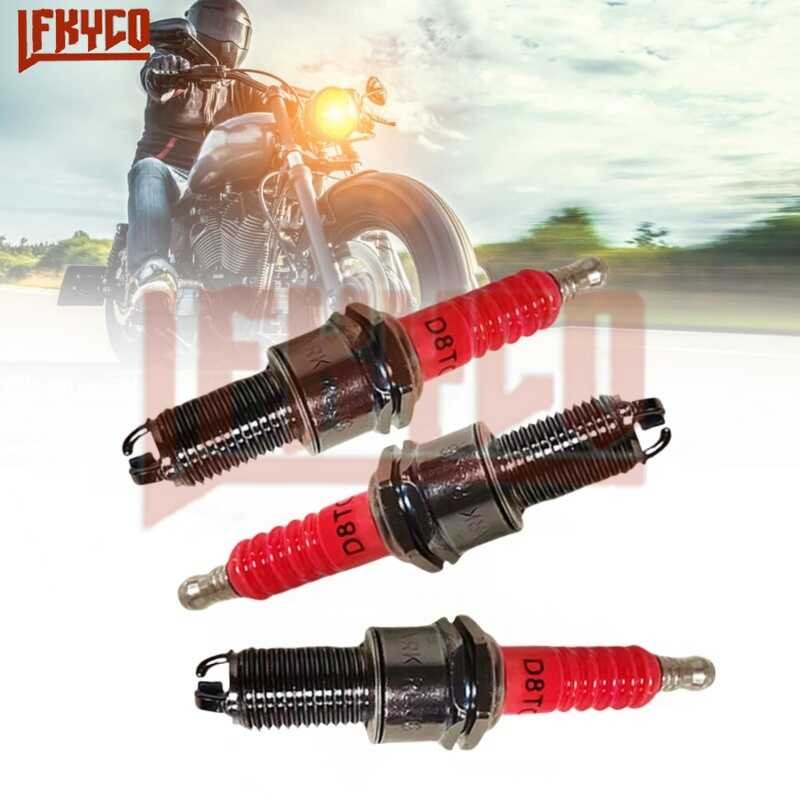 1/2/3/4Pcs 3 Electrodes D8tc Spark Plugs For Motorcycle 125Cc 150Cc