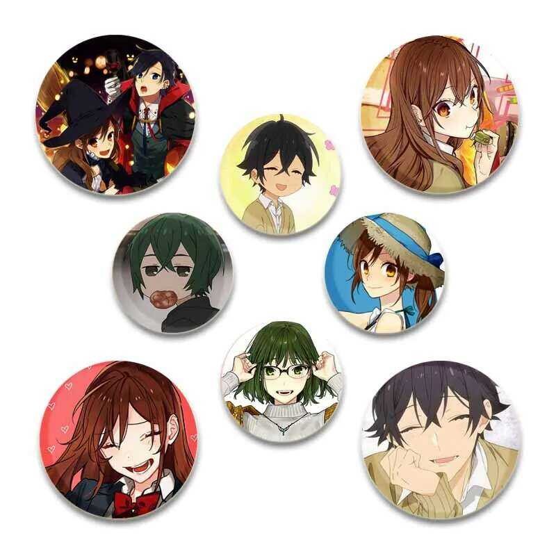 58/44/32mm Horimiya Anime Characters Pins Tinplate Badge DIY Cartoon ...