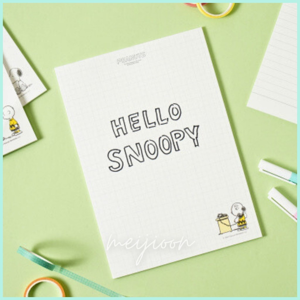 from KOREA DAISO KOREA X PEANUTS, Snoopy A5 Grid/Line/Dotted/Blank Note ...