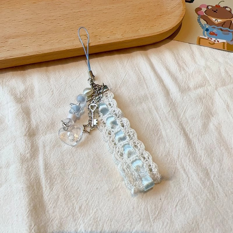 Girl Pink Ribbon Cat Claw Love Pendant Chain Phablet Mobile Phone ...