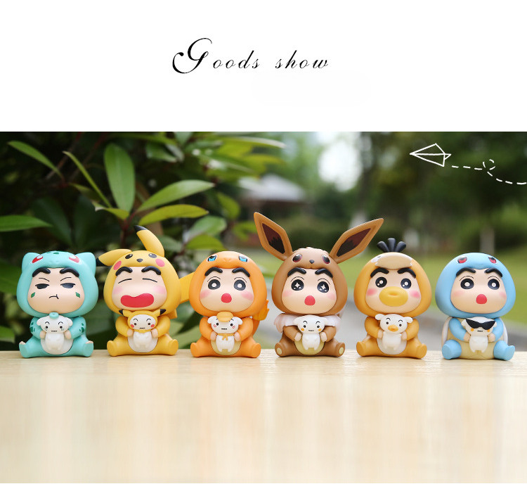 Crayon Shin Chan Costume Pokemon Blind Box Cute Cartoon Doll Model ...