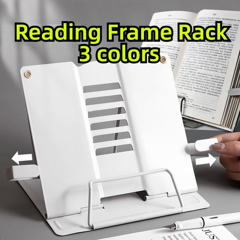 Metal bookshelf adjustable bookshelf desktop bookshelf reading rack ...