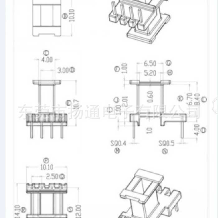 High frequency skeleton transformer skeleton EE10 electric wood ...