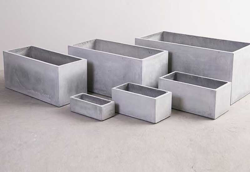 Flower troughs, cement flower pots, Nordic rectangular magnesium mud ...