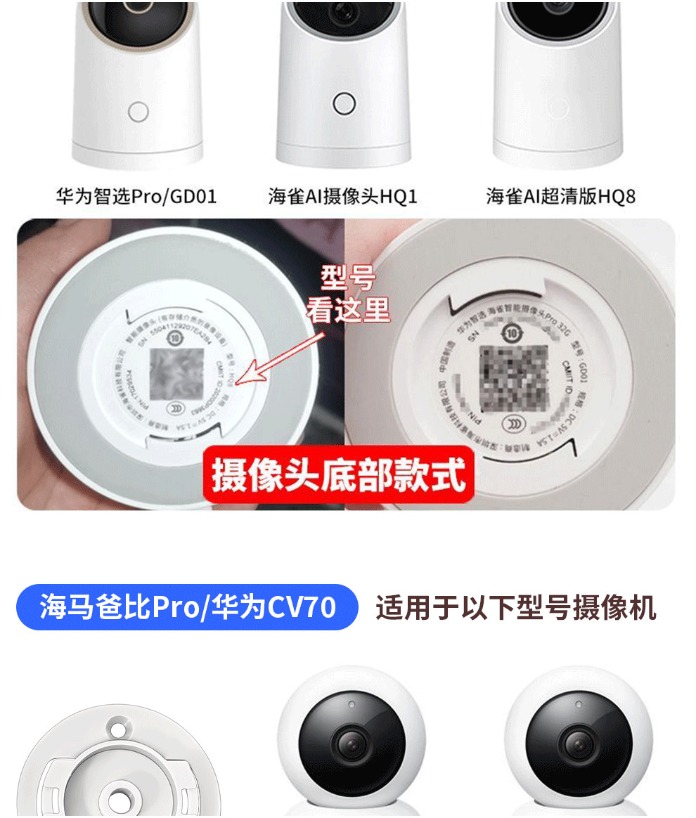 Monitoring Camera Bottom Base Plates Camera Mount Stand CCTV Holder ...