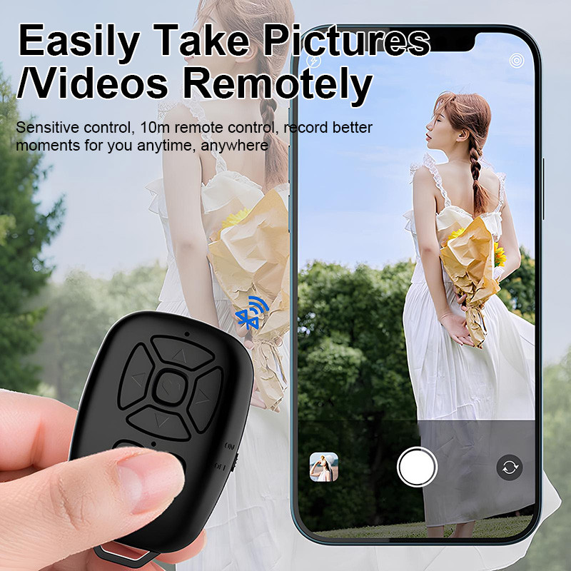 Bluetooth Phone Remote Wireless Shutter Release Remote Control Selfie ...