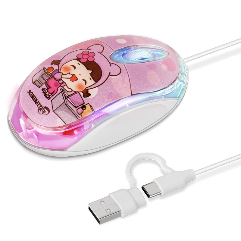 Wired Mouse USB/Type-C Dual PORT Mouse | Shopee Philippines