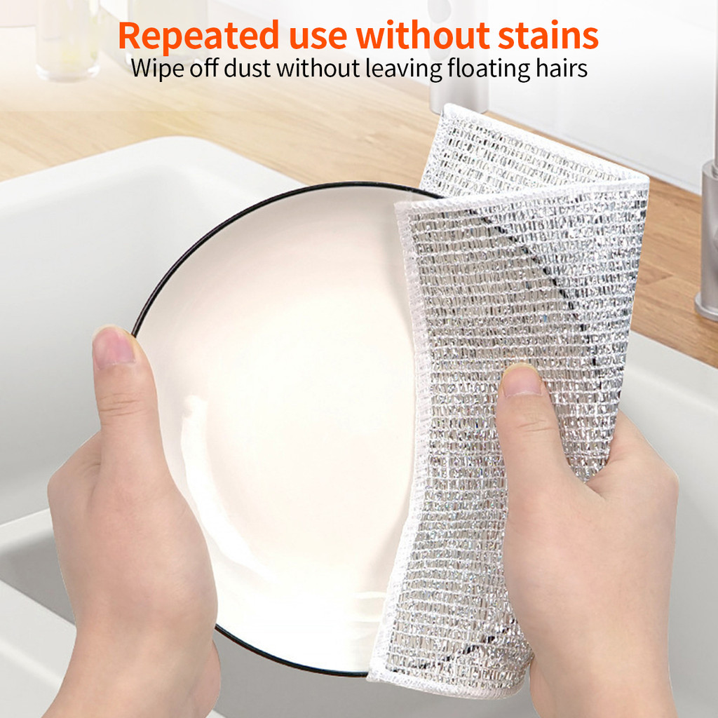 10Pcs Wire Cleaning Cloth Dish Scrubber Non-Scratch Wire Dishcloth Wire ...