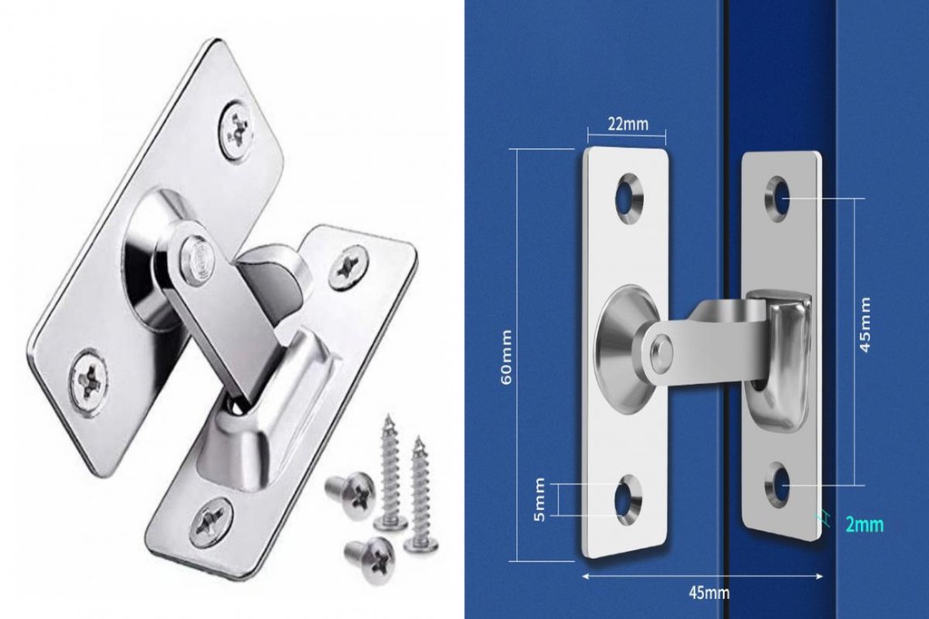Tops* Door Hasp Latch Weatherresistant Door Lock Mini Size 90degree