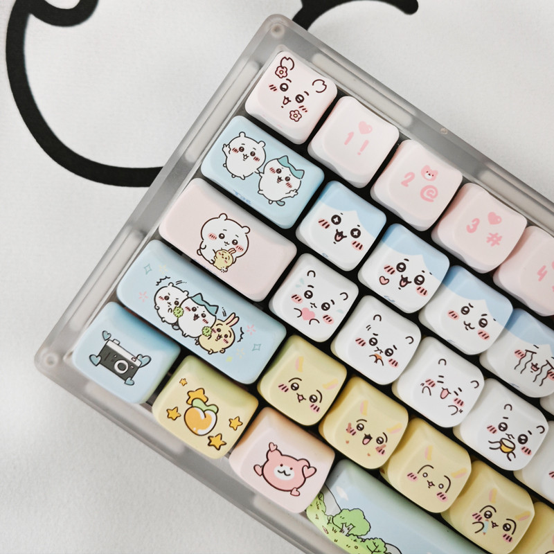 Chikawa Emoticon Keycap MAO Profile DYE-SUB PBT Material Cute Emoji ...