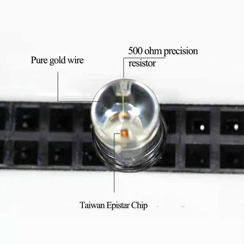 DC 100Pcs 12V 5V 5Mm 3Mm Humantong Super Maliwanag Puting Asul Modelo ...