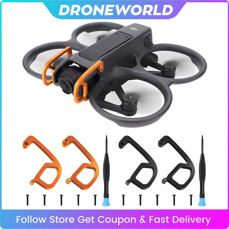 accessori per droni Aluminium Gimbal Lens Bumper Top Bescherming Camera Beschermende Bar Anti-collision for DJI AVATA Drone Accessoires: (Color : Red Bumper