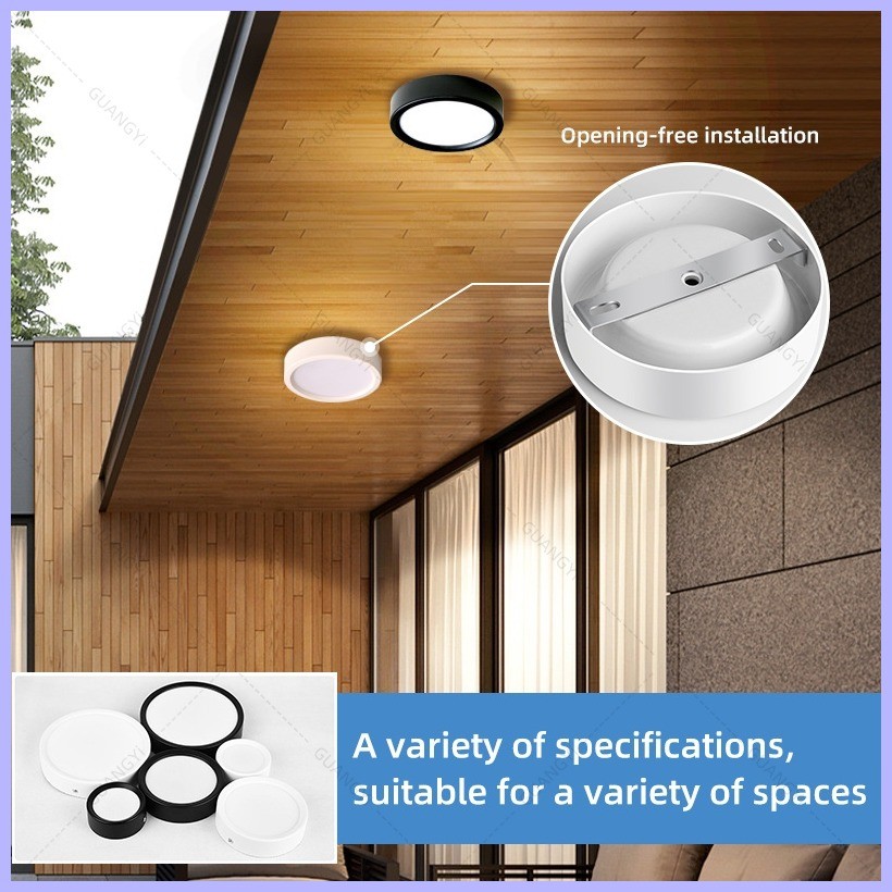 Led Downlight Ceiling Light Tricolor Pin Lights Surface Mounted Down ...