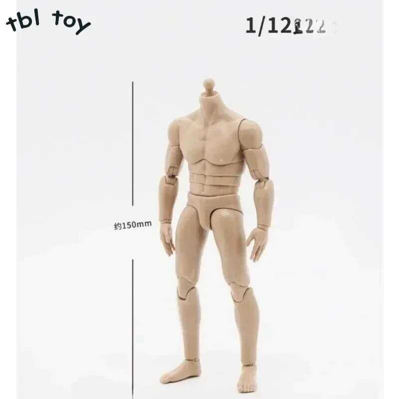 Pc007 1/12 Scale Male Soldier 3 Sections Waist Movable Body Model 6 ...