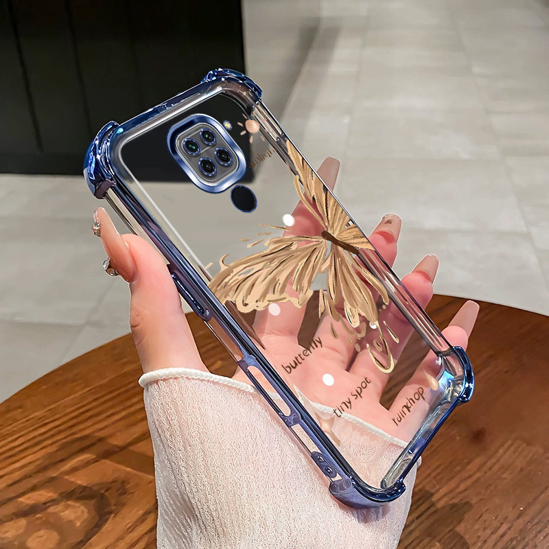 Shockproof 】Case For Redmi NOTE 9 4G phone case 2025 Golden Butterfly ...