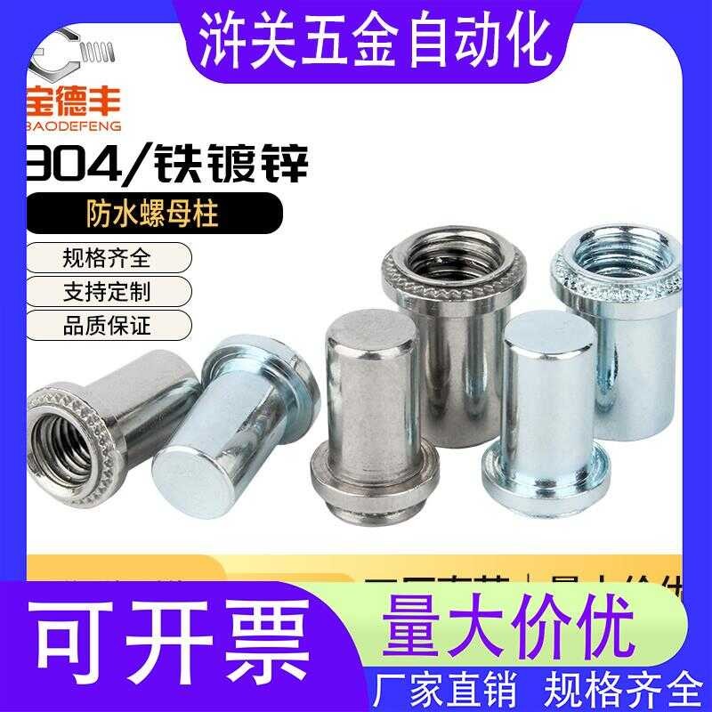 Galvanized waterproof rivet nut column, stainless steel 304 blind hole ...