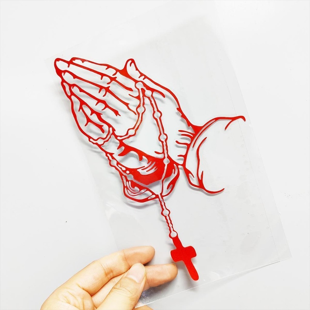 1Pc Car Prayer Gesture Laser Sticker God Jesus Christ Personalized ...