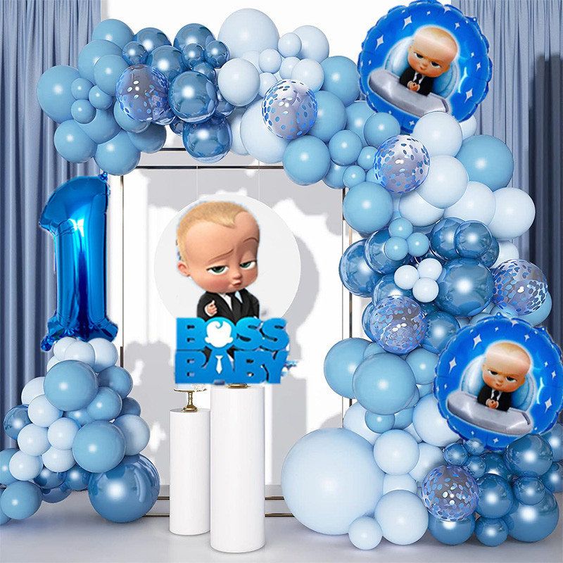 Baby Boss Theme Party Supplies Latex Balloon Arch Garland Kit 1St ...