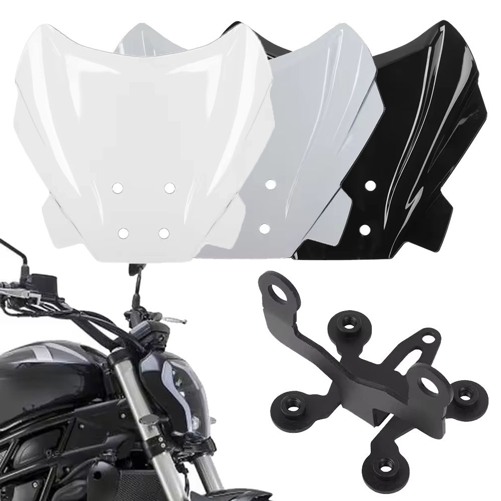 Windabweiser Für Benelli 502C (2019-2022) – Motorrad Windschild – Transparent/Rauch – Aus PC-Kunststoff
