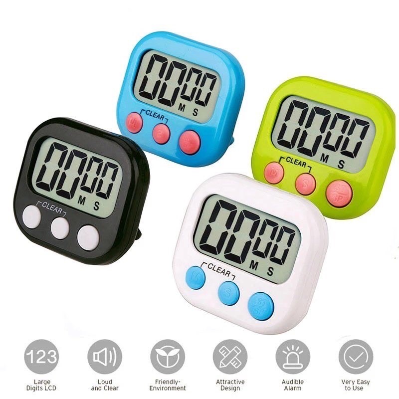 Digital Multipupose Timer Kitchen Cooking Timer Digital LCD Study Timer ...