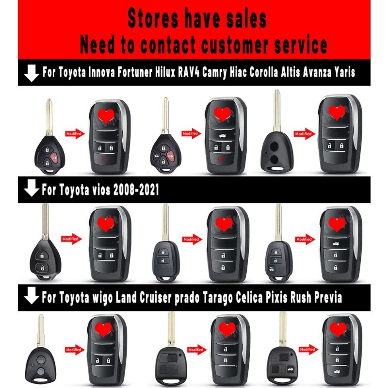 High quality for Toyota Vios flip key gen 4 2019 2020 2021 2022 2023 ...