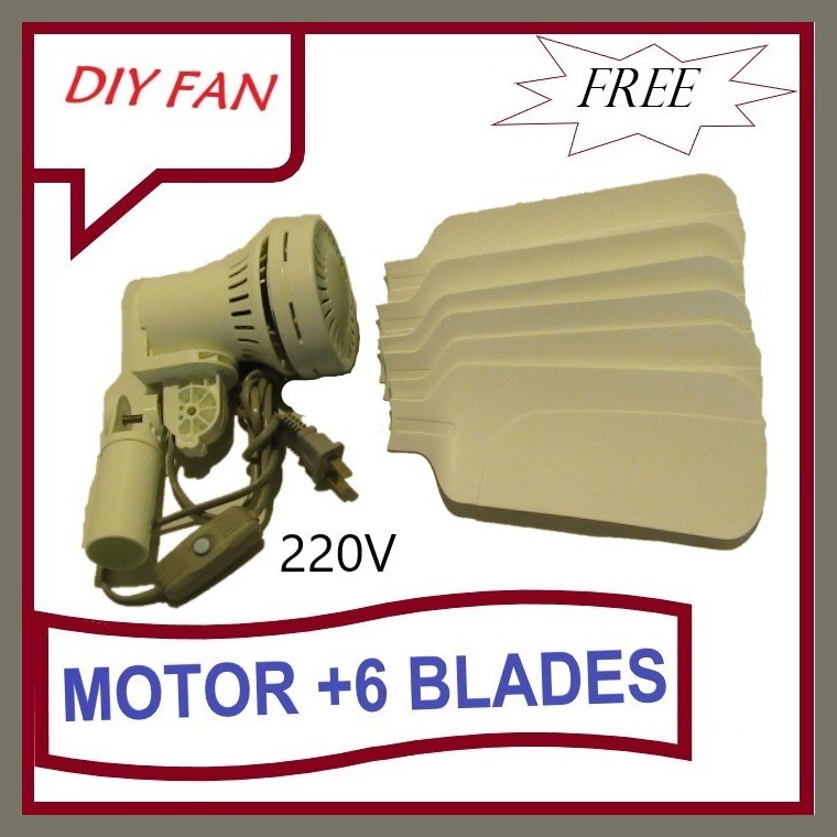 ⚛ DIY electric fan motor with 6 blades change for clip fan stand fan ...